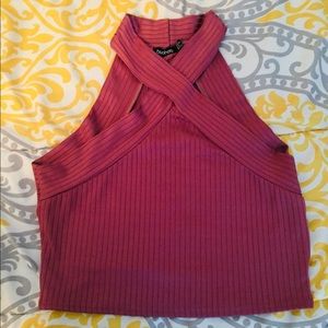 Boohoo halter crop top